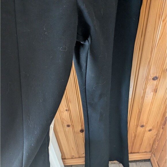 Black Halo Angie Jumpsuit Metallic Silver Black Flared Cutout Size 4 - Picture 13 of 16